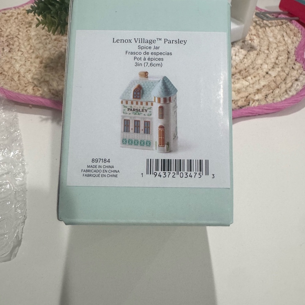 Lenox Village Parsley Spice Jar new in box